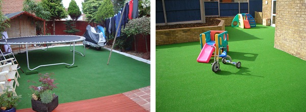 Artificial Gr For Play Areas Kent Synthetic Playground Trampoline Childrens Slide And Bike On Artificial Gr